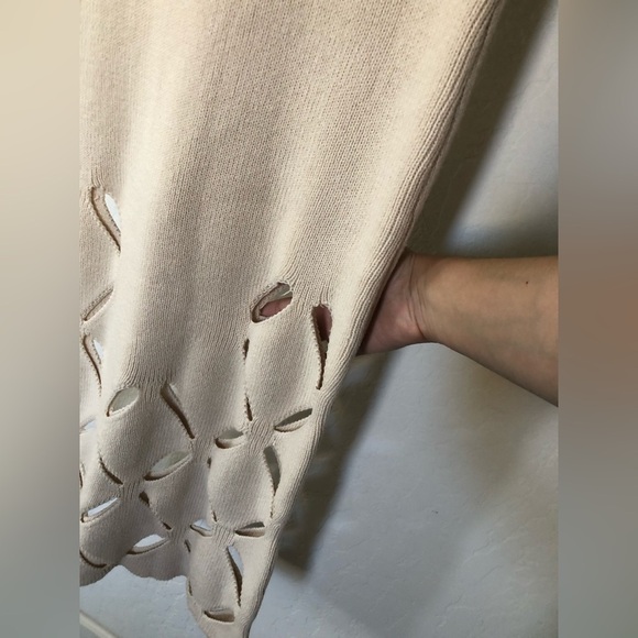 Sincerely Jules|Tan chunky knit midi maxi skirt with cutout details at bottom• - Picture 6 of 13